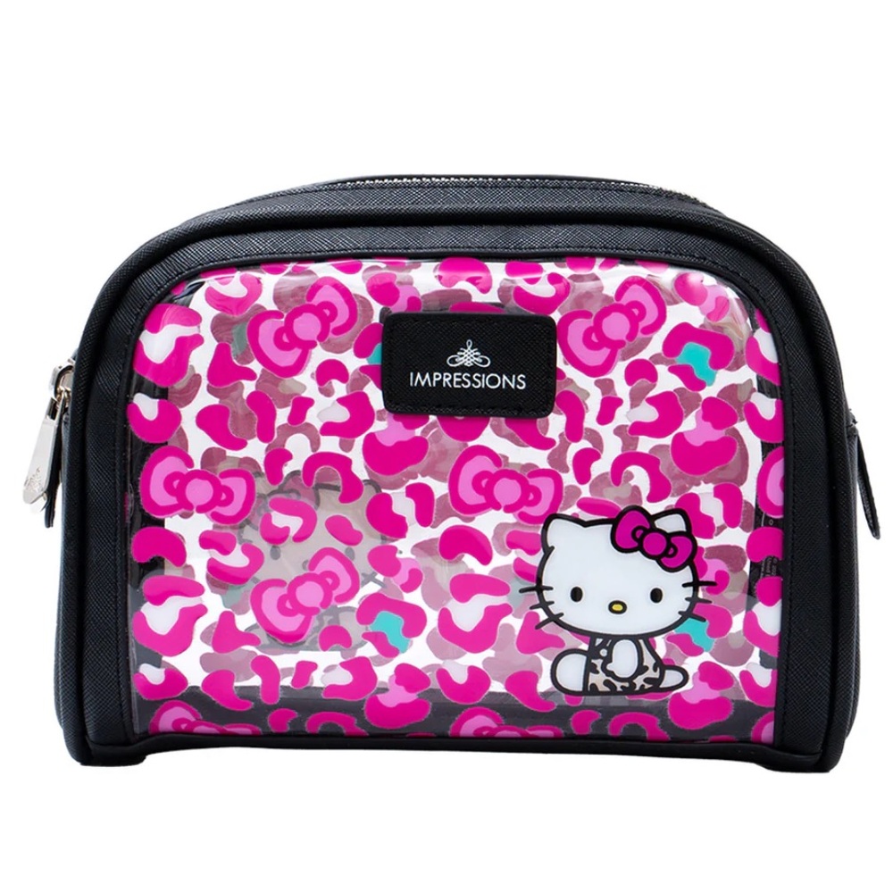 Impressions Pink and Black Cosmetic Bag